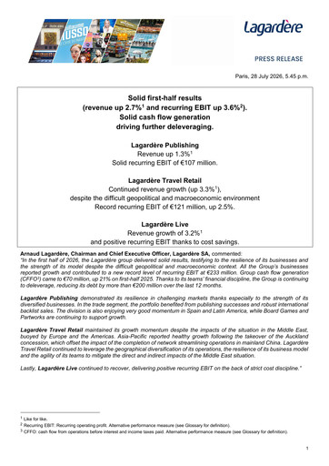 Thumbnail Groupe Lagardère
 Half-year Report 2026-h1