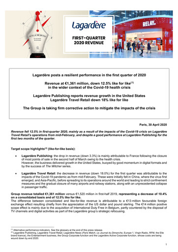 Thumbnail Groupe Lagardère
 Quarterly Report 2020-q1