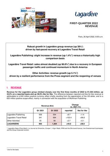 Thumbnail Groupe Lagardère
 Quarterly Report 2022-q1