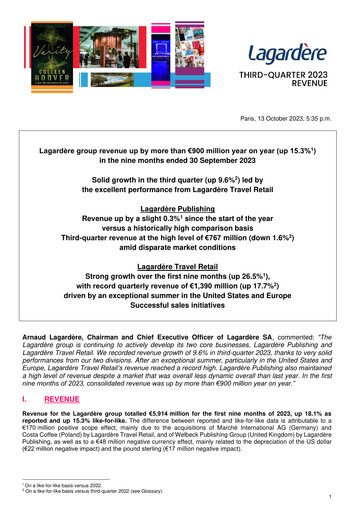 Thumbnail Groupe Lagardère
 Quarterly Report 2023-q3