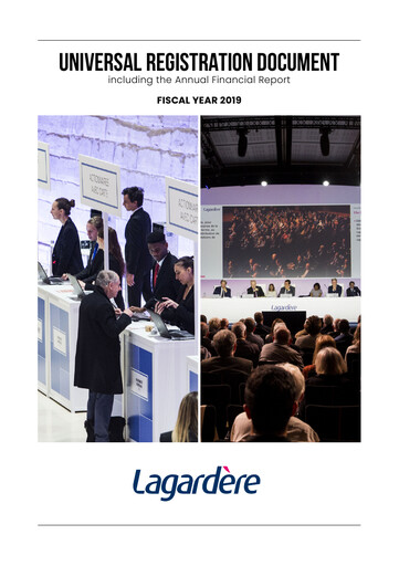 Thumbnail Groupe Lagardère
 Universal Registration Document 2019