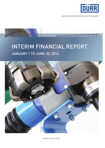 Miniature Dürr Rapport semestriel 2014-h1