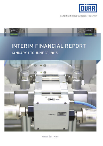 Miniature Dürr Rapport semestriel 2015-h1