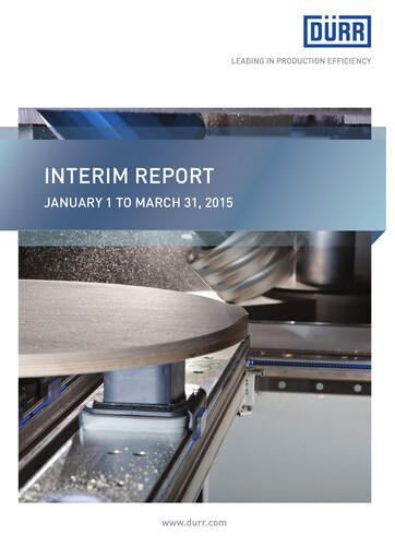 Thumbnail Dürr Quarterly Report 2015-q1