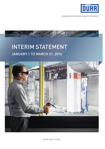 Thumbnail Dürr Quarterly Report 2016-q1