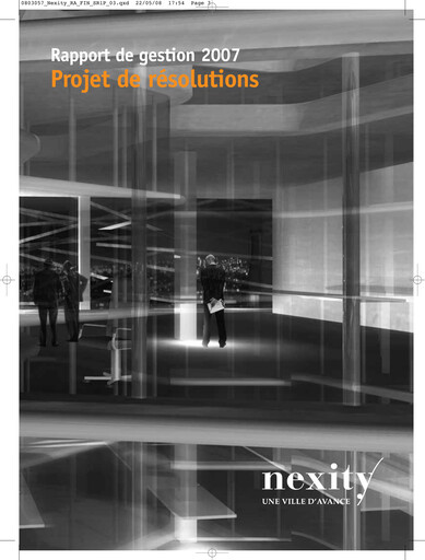 Thumbnail Nexity Financial Report 2007
