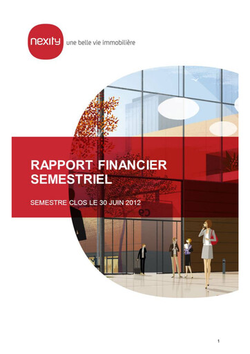 Thumbnail Nexity Financial Report 2012-h1