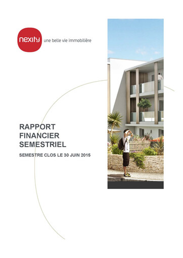 Thumbnail Nexity Financial Report 2015-h1