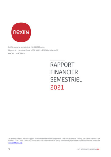 Thumbnail Nexity Financial Report 2021-h1