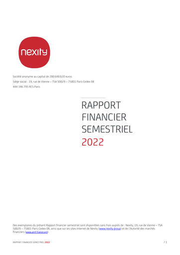 Thumbnail Nexity Financial Report 2022-h1