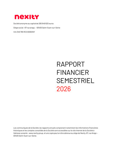 Thumbnail Nexity Financial Report 2026-h1