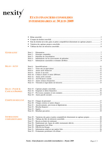 Vorschaubild Nexity Finanzmitteilung 2009-h1