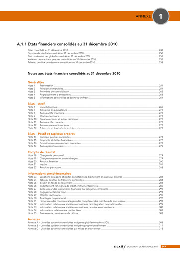 Thumbnail Nexity Financial Statement 2010