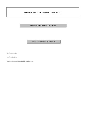 Thumbnail Banco Sabadell
 Annual Report 2008