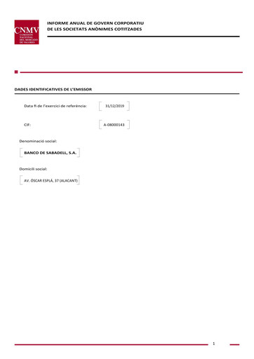 Thumbnail Banco Sabadell
 Annual Report 2019