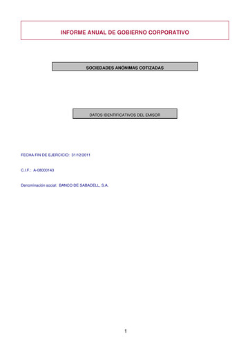 Thumbnail Banco Sabadell
 Annual Report 2011