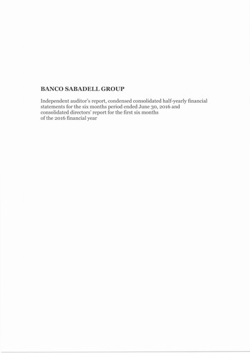 Miniature Banco Sabadell
 Rapport semestriel 2016-h1