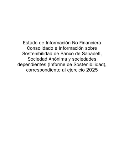 Thumbnail Banco Sabadell
 Sustainability Report 2025