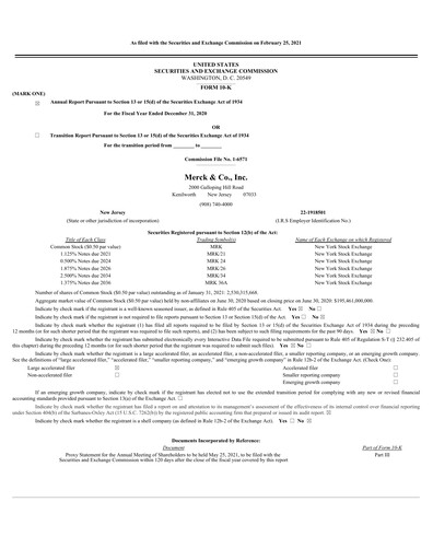 Thumbnail Merck Annual Report 2020