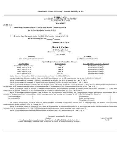 Thumbnail Merck Annual Report 2021