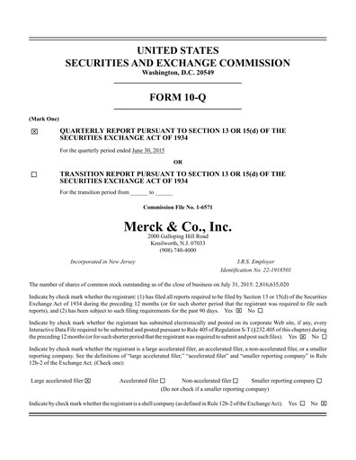 Thumbnail Merck Quarterly Report 2015-q2