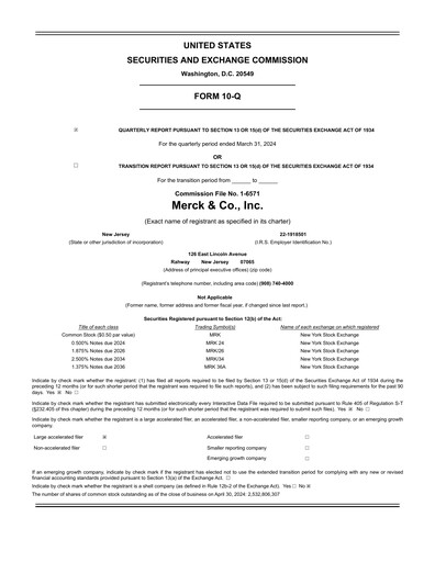 Thumbnail Merck Quarterly Report 2024-q1