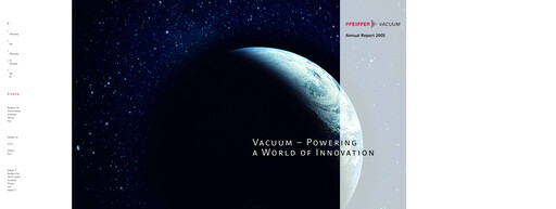 Thumbnail Pfeiffer Vacuum Annual Report 2005