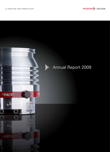 Thumbnail Pfeiffer Vacuum Annual Report 2009
