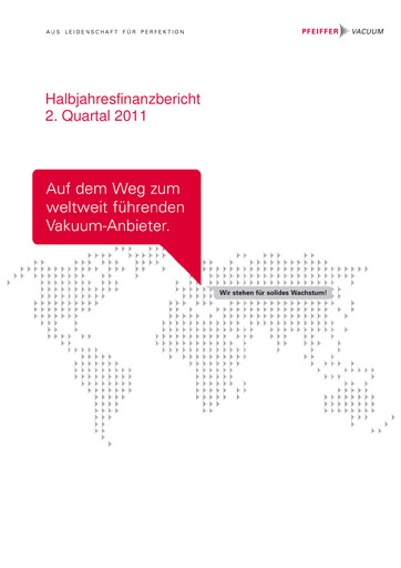 Thumbnail Pfeiffer Vacuum Half-year Report 2011-h1