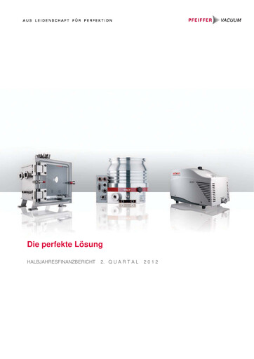Thumbnail Pfeiffer Vacuum Half-year Report 2012-h1