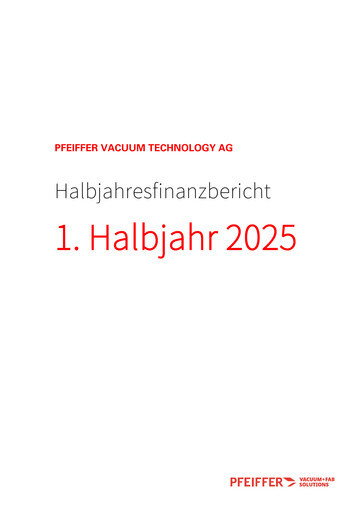 Thumbnail Pfeiffer Vacuum Half-year Report 2025-h1