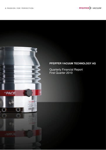 Thumbnail Pfeiffer Vacuum Quarterly Report 2010-q1