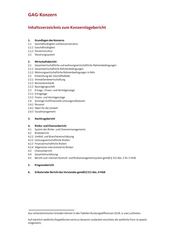 Vorschaubild GAG Immobilien Finanzbericht 2015