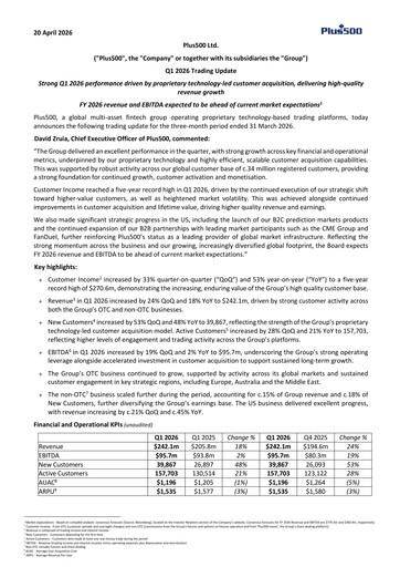 Thumbnail Plus500 Quarterly Report 2026-q1
