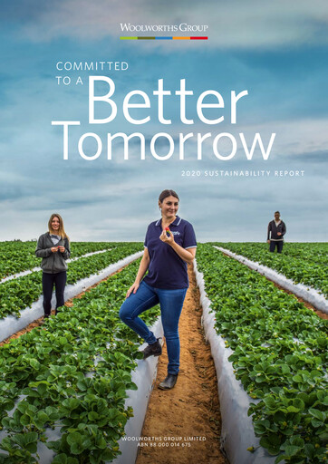 Thumbnail Woolworths Group Sustainability Report 2020