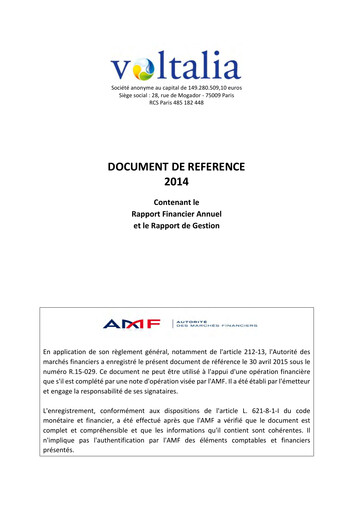 Thumbnail Voltalia Universal Registration Document 2014