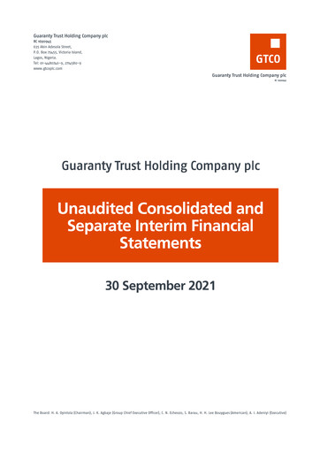 Thumbnail Guaranty Trust Bank
 Quarterly Report 2021-q3