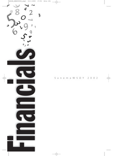 Thumbnail Sanoma
 Financial Statement 2002