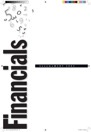 Thumbnail Sanoma
 Financial Statement 2003