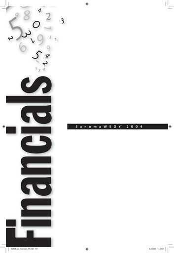 Thumbnail Sanoma
 Financial Statement 2004