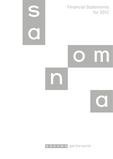 Thumbnail Sanoma
 Financial Statement 2012