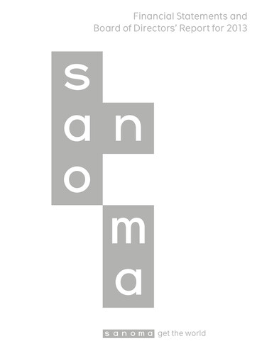 Thumbnail Sanoma
 Financial Statement 2013