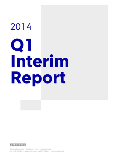 Thumbnail Sanoma
 Quarterly Report 2014-q1