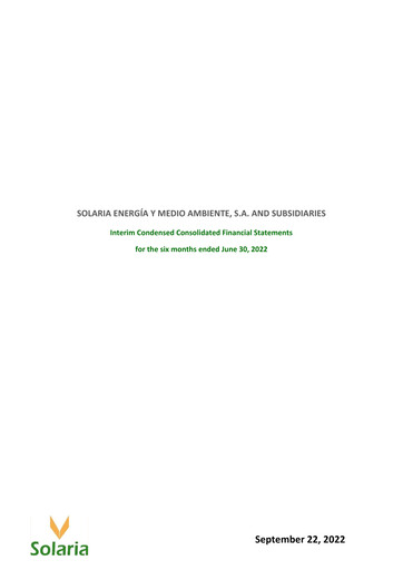 Thumbnail Solaria Energía Financial Statement 2022-h1