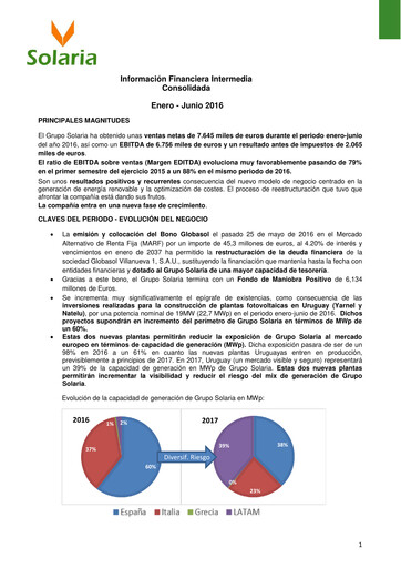 Thumbnail Solaria Energía Half-year Report 2016-h1