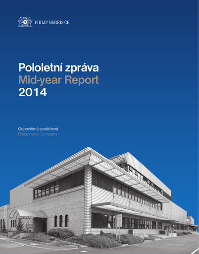 Miniature Philip Morris ČR Rapport semestriel 2014