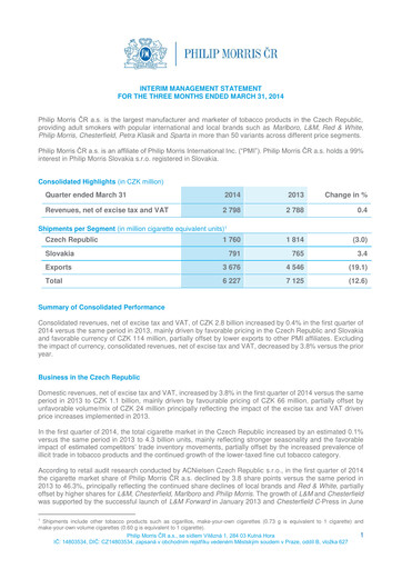Vorschaubild Philip Morris ČR Quartalsbericht 2014-q1