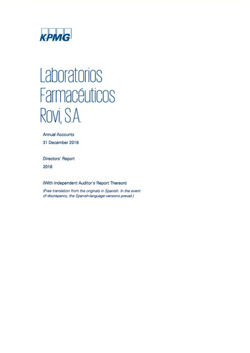 Thumbnail Laboratorios Farmaceuticos Rovi Financial Report 2018