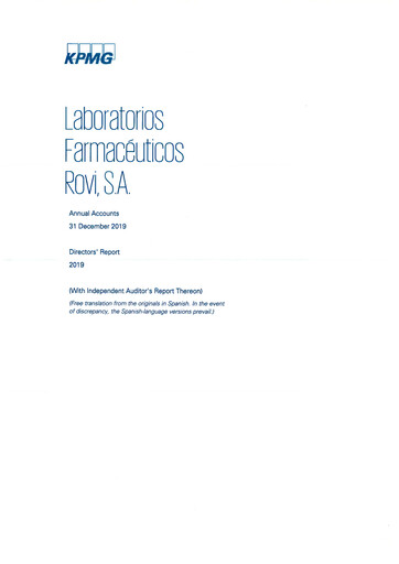 Thumbnail Laboratorios Farmaceuticos Rovi Financial Report 2019
