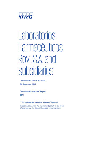 Miniature Laboratorios Farmaceuticos Rovi Bilan financier 2017